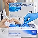UBLUE 100 Nitrile Gloves, Disposable Gloves 4 MIL, Medical Examination, Non-Sterile, Powder Free, Latex Free Box of 100 Small, UW8284, Small 4mil