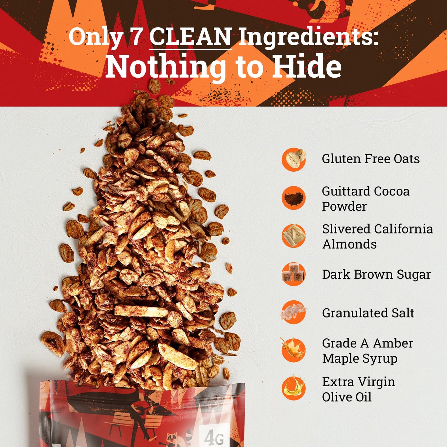 Ladera Cocoa Almond Granola - Low Sugar Chocolate Breakfast Cereal, Gluten Free & Vegan, Honest Ingredients, 11 OZ