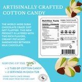 CHOCOLATE STORYBOOK Gourmet Flavored Cotton Candy - Unique Idea for Holidays, Birthdays, Gag Gifts, Party Favors (Dubai Chocolate, 1.75 oz, 2-Pack)
