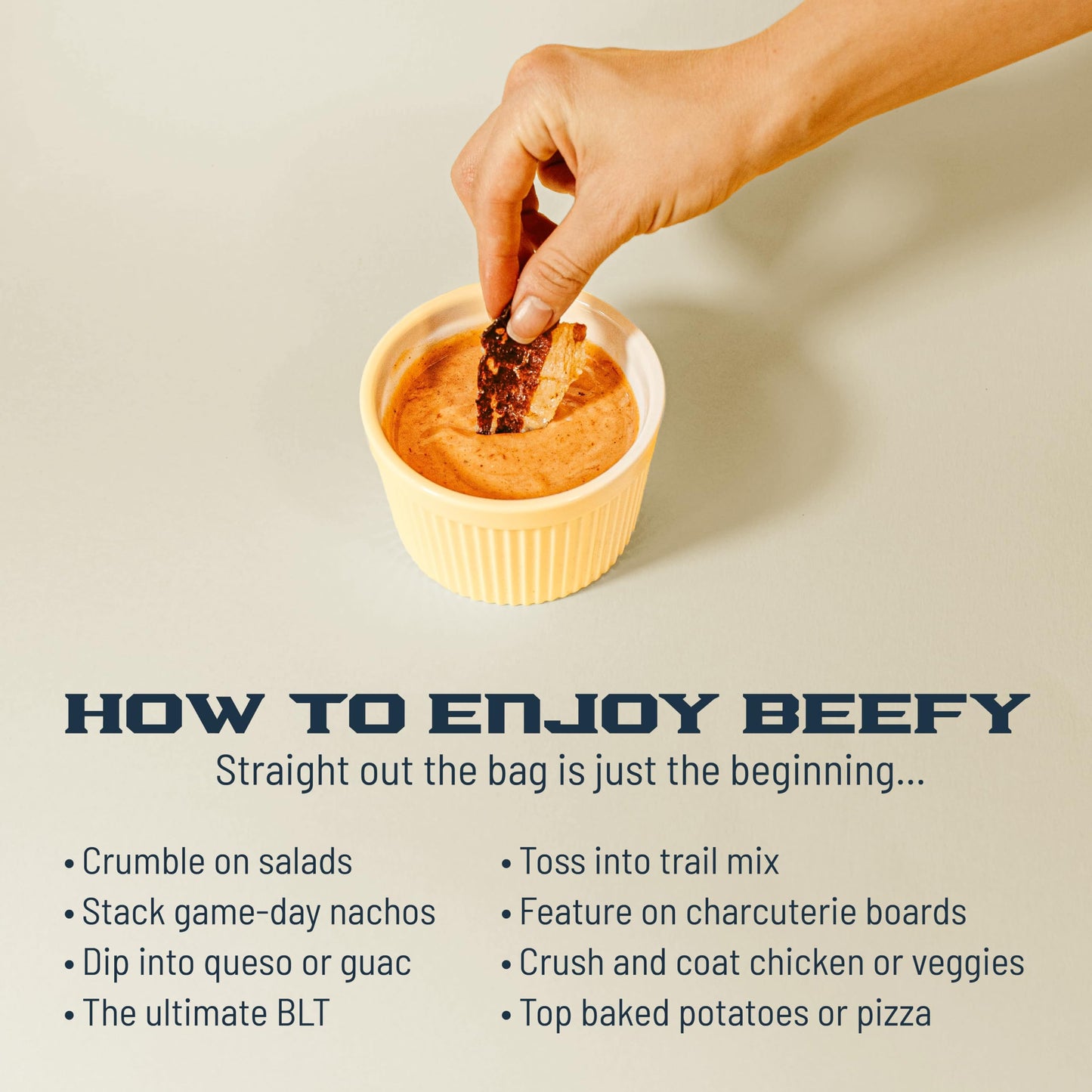 Beefy Meat Chips Original Flavor | 13g Protein Per Serving, Only 2 Ingredients, Prime Brisket Jerky Chips with Real Salt | High Protein Zero Sugar