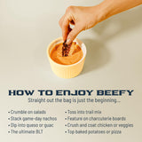 Beefy Meat Chips Original Flavor | 13g Protein Per Serving, Only 2 Ingredients, Prime Brisket Jerky Chips with Real Salt | High Protein Zero Sugar