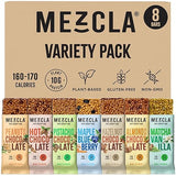 Mezcla Puff-Crispy Plant Based Protein Bars - Variety Pack - Healthy Snacks for Adults & Kids - Granola Bars for School, Travel, & Office Snacks