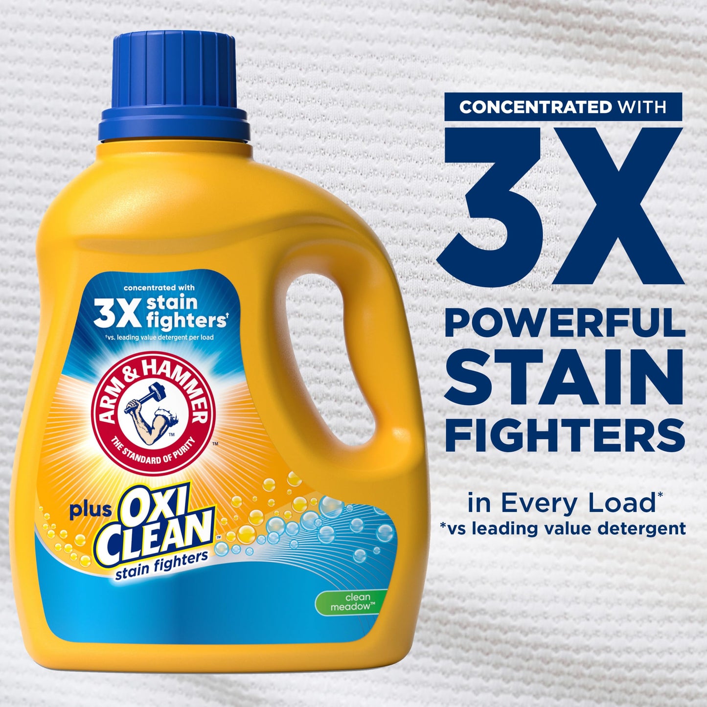 ARM & HAMMER Plus OxiClean Clean Meadow, 77 Loads Liquid Laundry Detergent, 100.5 fl oz