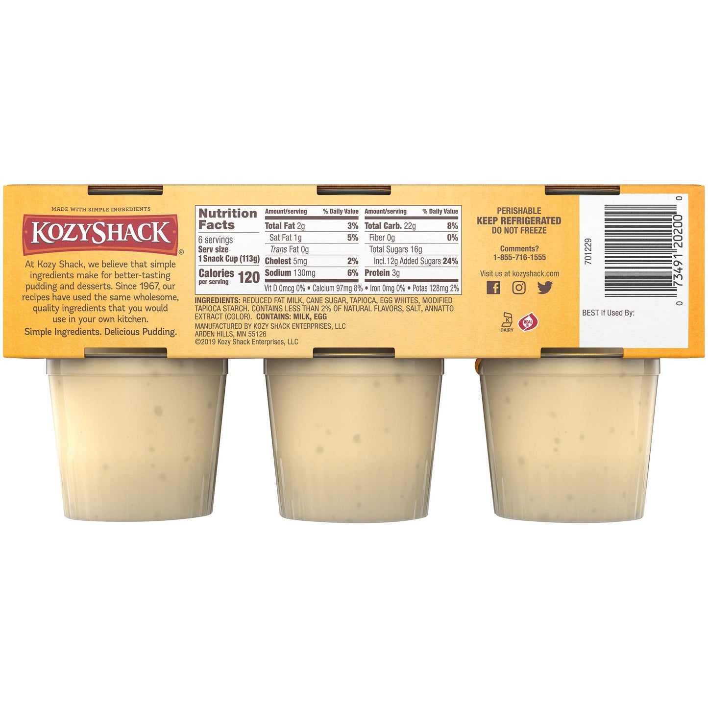 Kozy Shack Tapioca Pudding, 23.92 OZ