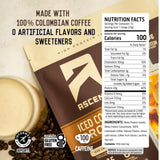 Ascent Iced Coffee Protein Powder - High Protein Coffee Powder, 20 g Protein & 100 mg Caffeine from Premium Colombian Coffee, Zero Artificial Flavors