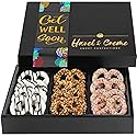 Hazel & Creme Gourmet Get Well Pretzels - Get Well Pretzel Gift Basket - Care Package Gift Box Treats- Gourmet Food Present - Kosher Vegan