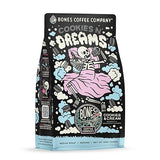 Bones Coffee Company Cookies 'N Dreams Cookies and Cream Flavored Coffee, Medium Roast Low Acid Arabica Beans Compatible with Auto drip and French