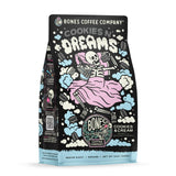 Bones Coffee Company Cookies 'N Dreams Cookies and Cream Flavored Coffee, Medium Roast Low Acid Arabica Beans Compatible with Auto drip and French