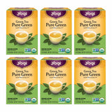 Yogi Tea Pure Green Tea - 16 Bags per Pack (6 Packs) - Organic - Supports Overall Health & Provides Antioxidants