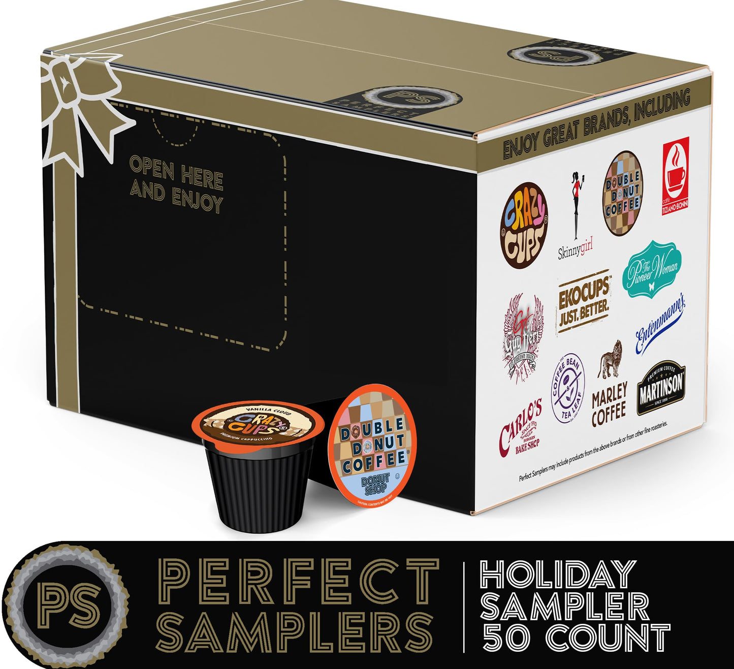 Perfect Samplers Tea Pods, Cider, Hot Chocolate, Cappuccino & Coffee Pods Variety Pack, Single Serve Coffee & K Pod Variety Pack for Keurig K Cups