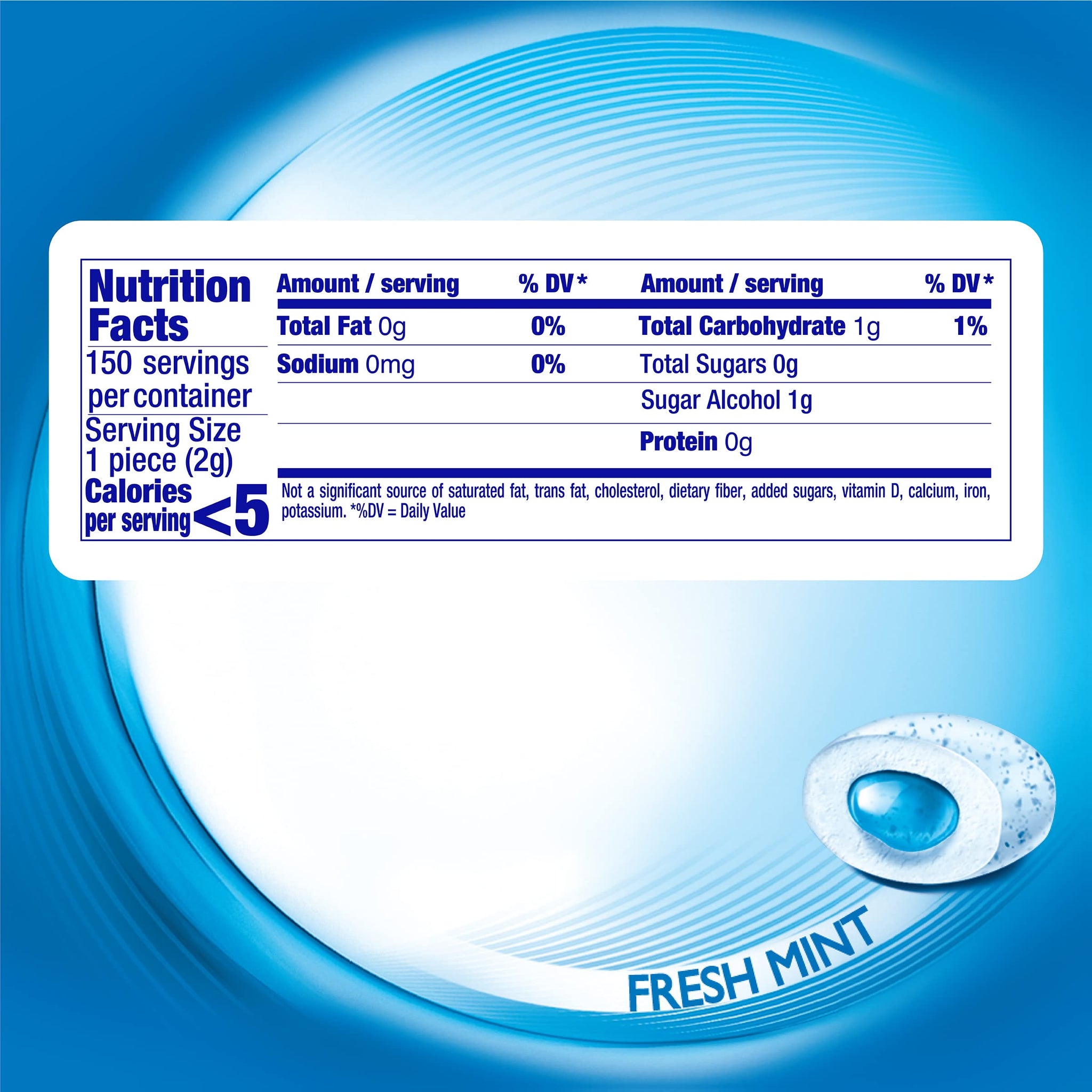 MENTOS PURE FRESH SUGAR-FREE CHEWING GUM WITH XYLITOL, SPEARMINT, NON MELTING, 15 PIECE BOTTLE