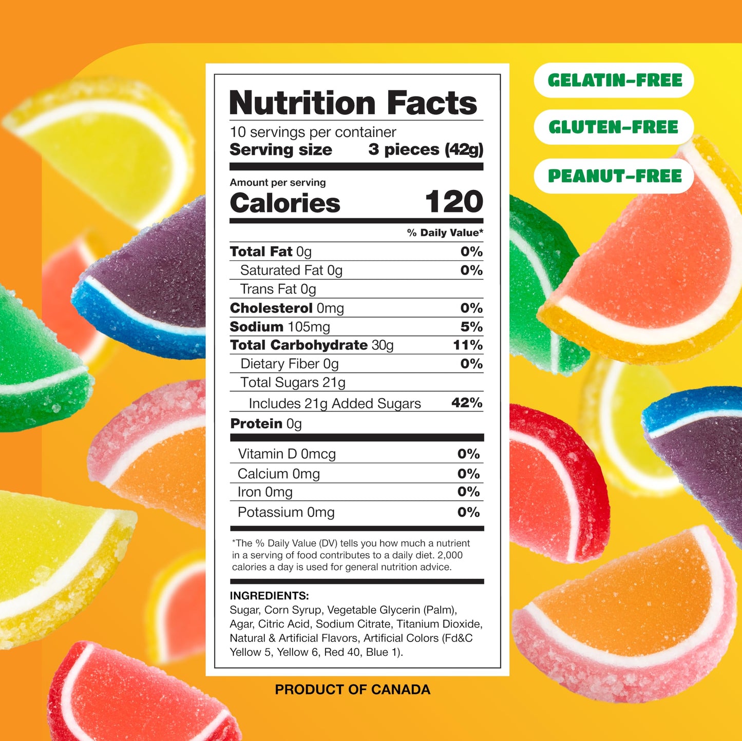 Fruit Slices - 1 Pound Pack - 30 Count - Jelly Candy - Individually Wrapped Fruit Slices - Assorted Flavors - Gelatin Free Candy for Gift Baskets