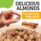 Almond Brothers Roasted Almonds - Pack of 3, 5 oz - Hand Crafted Cinnamon Glazed Roasted Almonds, Gluten-Free, Non-GMO