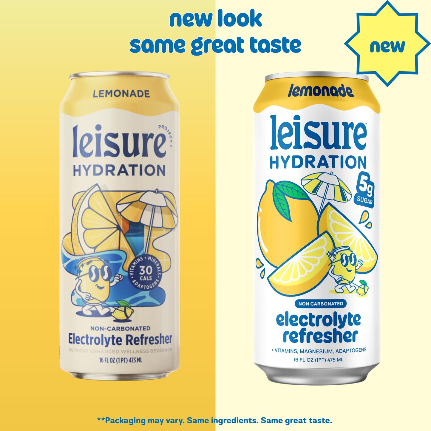 Leisure Hydration Non-Carbonated Electrolyte Refresher, Lemonade Flavor - Low Sugar Nutrient Enhanced Water Beverage - Get The Best Hydration Packed