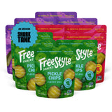 Freestyle Snacks Pickle Variety Snack Packs - 3 Flavors of All Natural, Fresh-Packed Deli-Style Pickles - Non-GMO, Kosher, Gluten-Free, Low Calorie