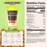 Hudson Henry Pistachio Almond Granola | Gluten Free Granola with Nuts and Seeds | Vegan, Non-GMO & Small Batch Baked with Pure Maple Syrup & Extra