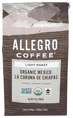 Allegro Coffee, Organic Mexico Light Roast Ground Coffee, 12 oz.