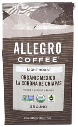 Allegro Coffee, Organic Mexico Light Roast Ground Coffee, 12 oz.