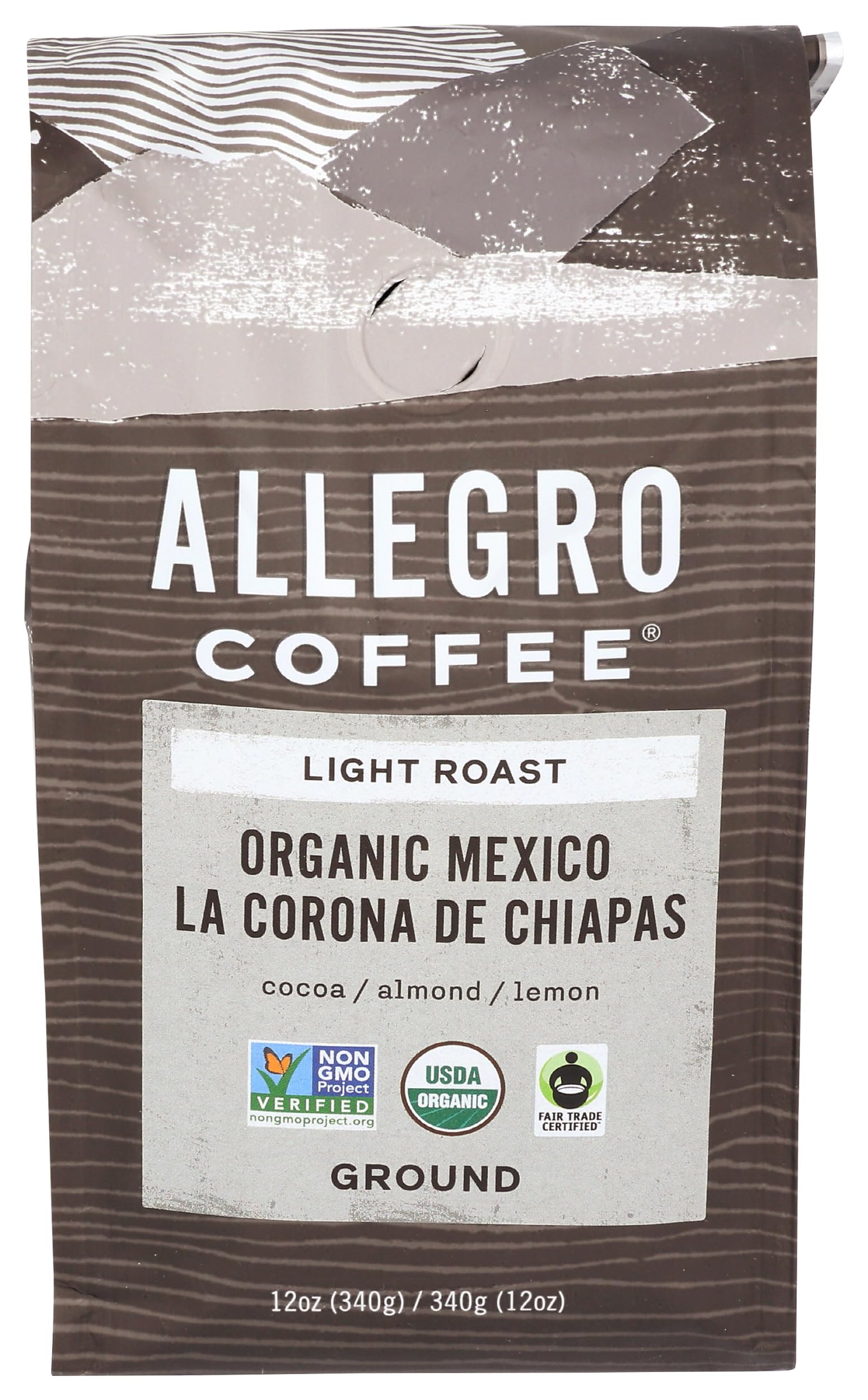 Allegro Coffee, Organic Mexico Light Roast Ground Coffee, 12 oz.