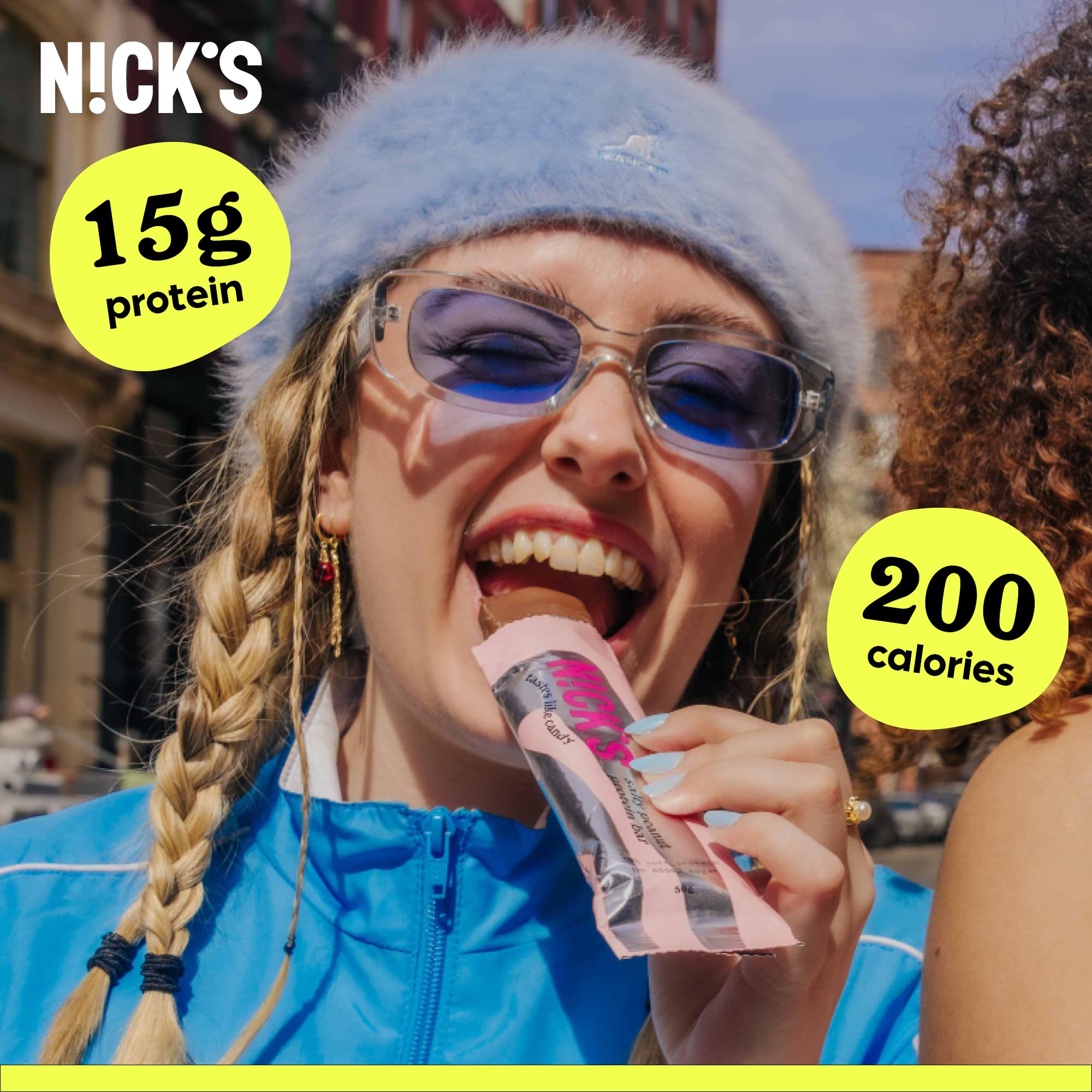 N!CK'S Protein Bars Salty Peanut Chocolate - 12-Count Box | 15g protein | 200 calories | Protein-Packed Snack, Low Calories, Low Carbs, Keto Friendly