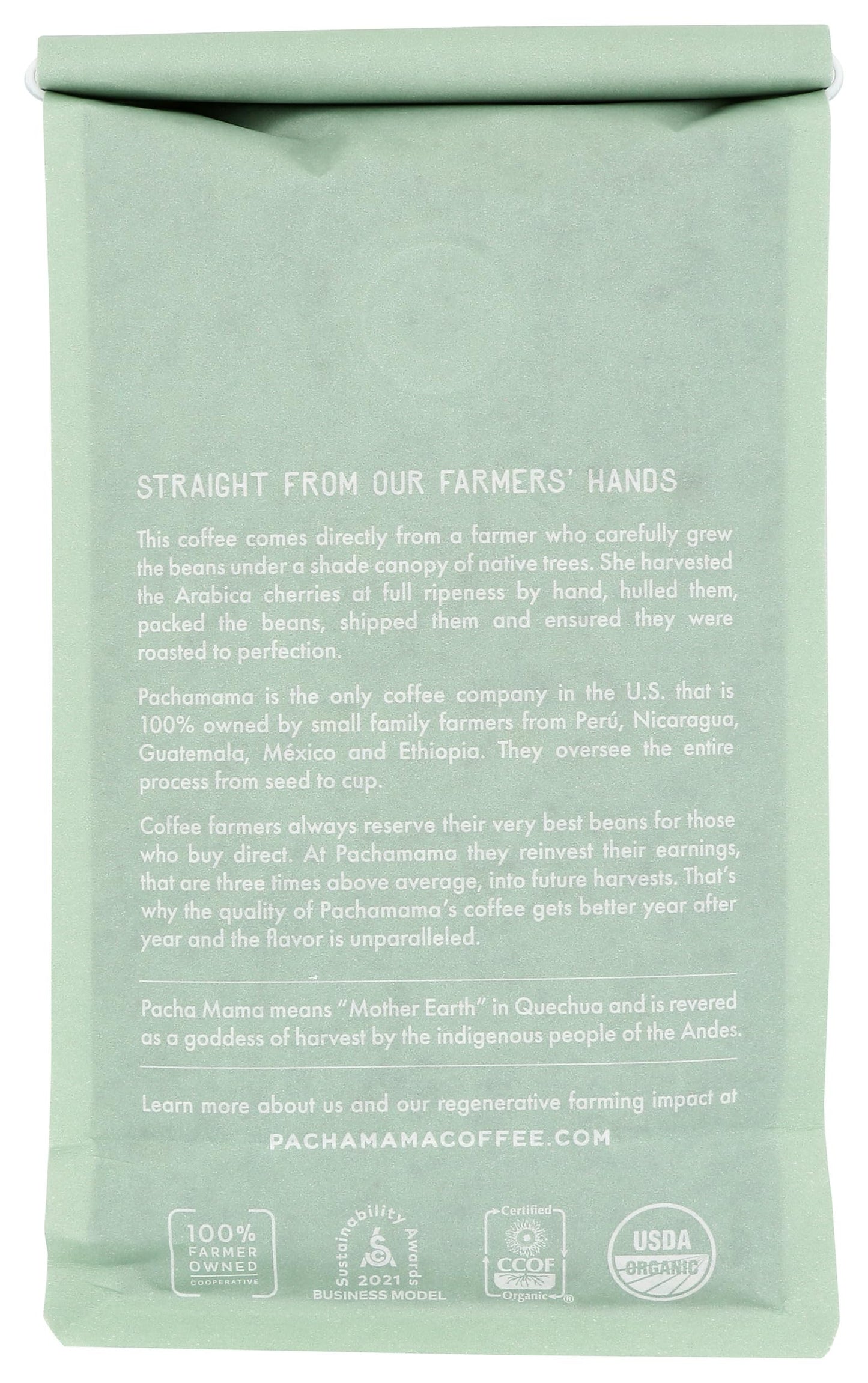 Pachamama Coffee Organic French Roast Whole Bean Coffee, 10 Oz