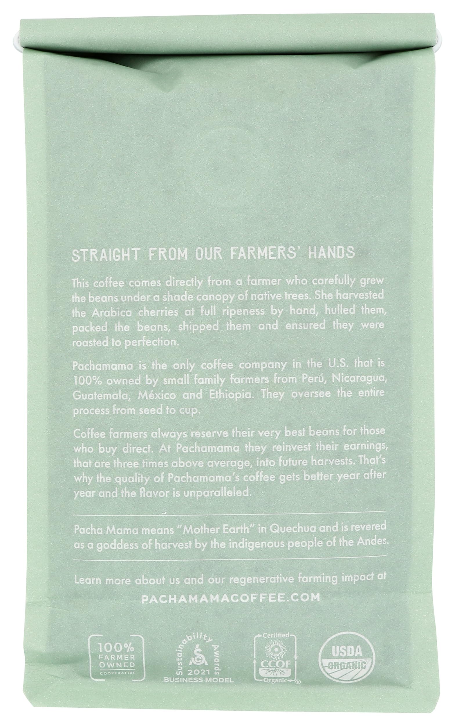 Pachamama Coffee Organic French Roast Whole Bean Coffee, 10 Oz