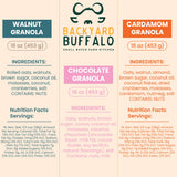 Backyard Buffalo Small Batch Chocolate Granola Trio, Packed with Fiber and Protein, 16 oz bags (Pack of 3)