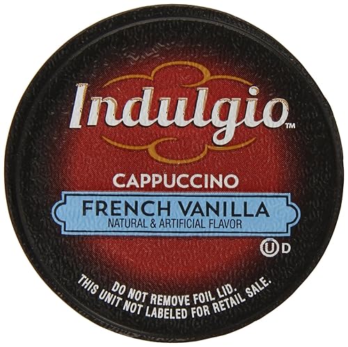 Indulgio Cappuccino, French Vanilla, 12-Count Single Serve Cup for Keurig K-Cup Brewers