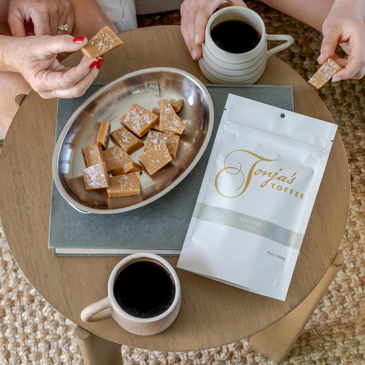 Tonja's Toffee Milk Chocolate Almond Toffee 4oz, 8oz, 16oz | Handcrafted | Small-Batch | Gluten-Free | Dye-Free | Made in USA | Family Owned