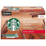 Starbucks Signature Collection Cinnamon Dolce Flavoured Ground Coffee K-Cup Pods, 10 Count Box, 101 gram
