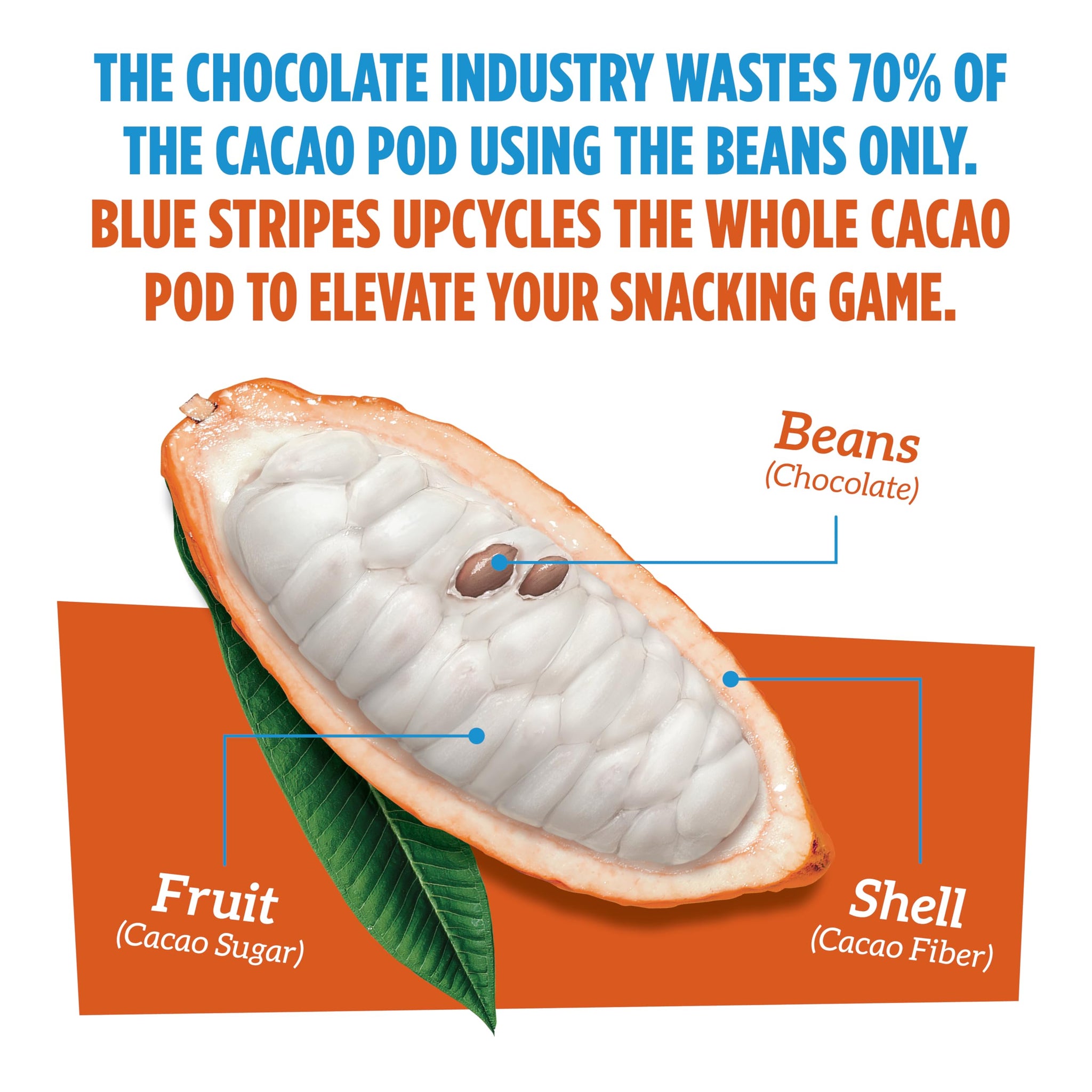 Blue Stripes - Trail Mix, 70% Chocolate Chips, Almonds, Macadamia Nuts, Mango, Healthy Snacks for Adults, Whole 70% Cacao, With Unrefined Sugar, Non