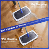 Masthome Microfiber Mop,Large Surface Flat Mop with 5 Reusable Pads,Hardwood Floor Mops for Dry and Wet Use,Microfiber Mops for Floor Cleaning-1