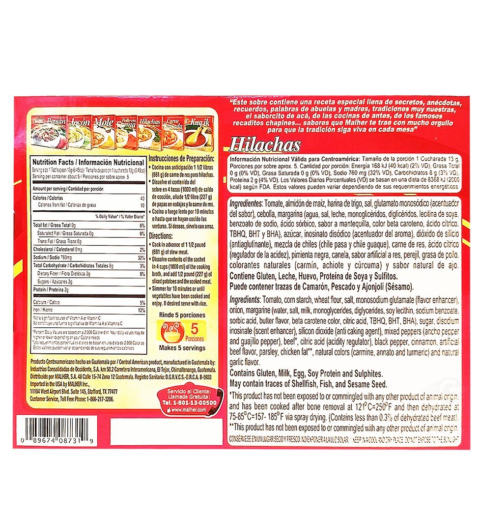 Malher Hilachas Mix 2.22 oz (Pack of 6)