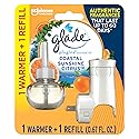 Glade PlugIns Refills Air Freshener Starter Kit, Scented Oil for Home and Bathroom, Coastal Sunshine Citrus, 0.67 Fl Oz, 1 Warmer + 1 Refill