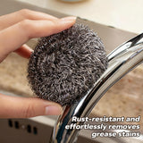 10 Packs Stainless Steel Sponge Scrubber Set, Metal Scouring Pad Stainless Steel Wire Washing Balls for Cookware Cleaning