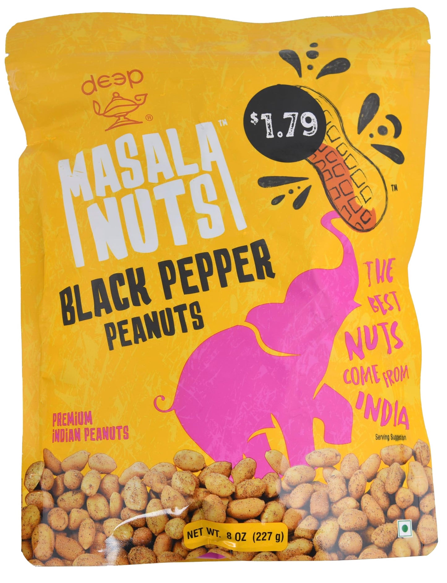 Masala Nuts Black Pepper Peanuts (8oz)