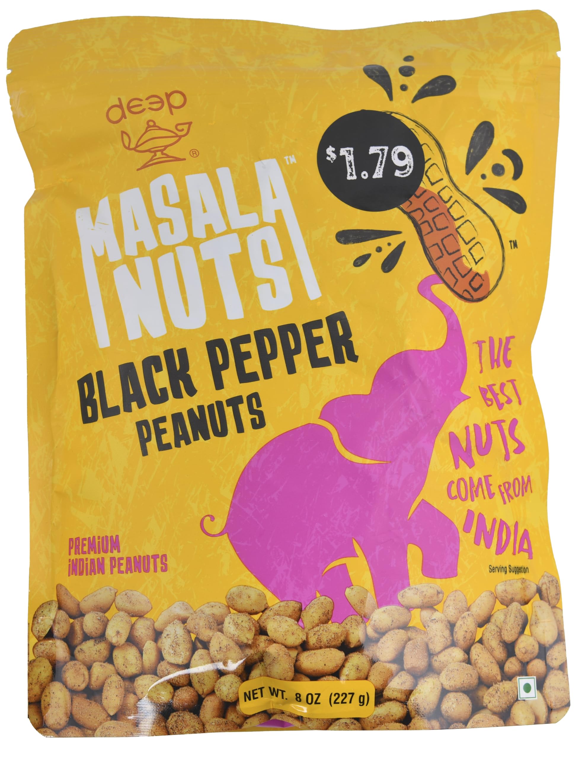 Masala Nuts Black Pepper Peanuts (8oz)