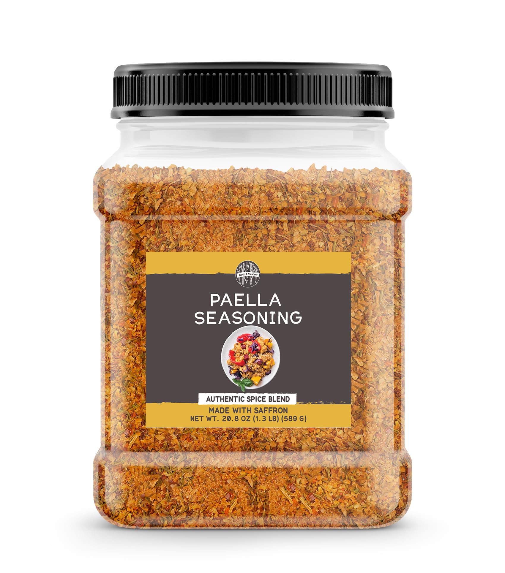 Birch & Meadow Paella Seasoning, 1.3 lb, Authentic Spanish Spice Blend, Contains Saffron, Paella Valenciana
