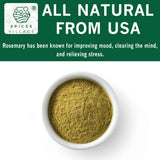 SPICES VILLAGE Ground Rosemary [ 4 oz ] - Natural Dried Rosemary Spice for Cooking and Tea, Pure Mediterranean Seasoning - Kosher, Gluten Free, Vegan