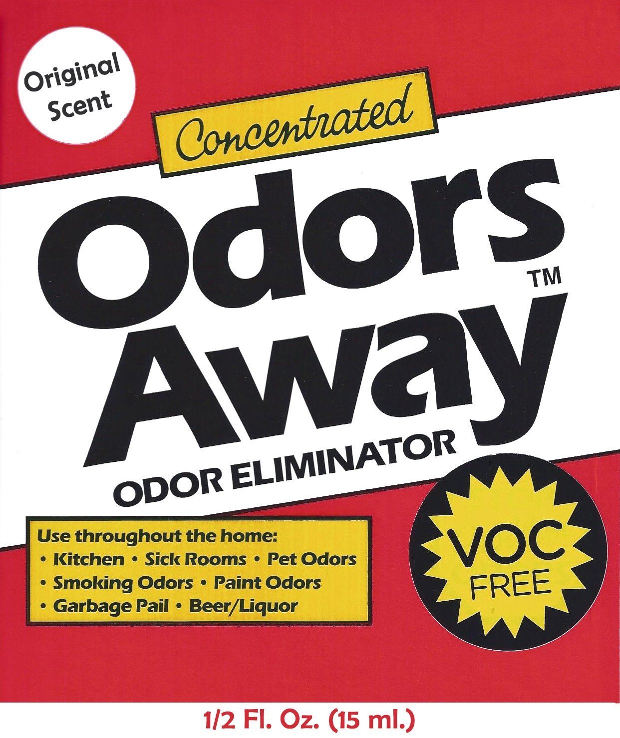 Wrap-On 71000 Odors Away Dropper Bottle 1/2 oz. - Original