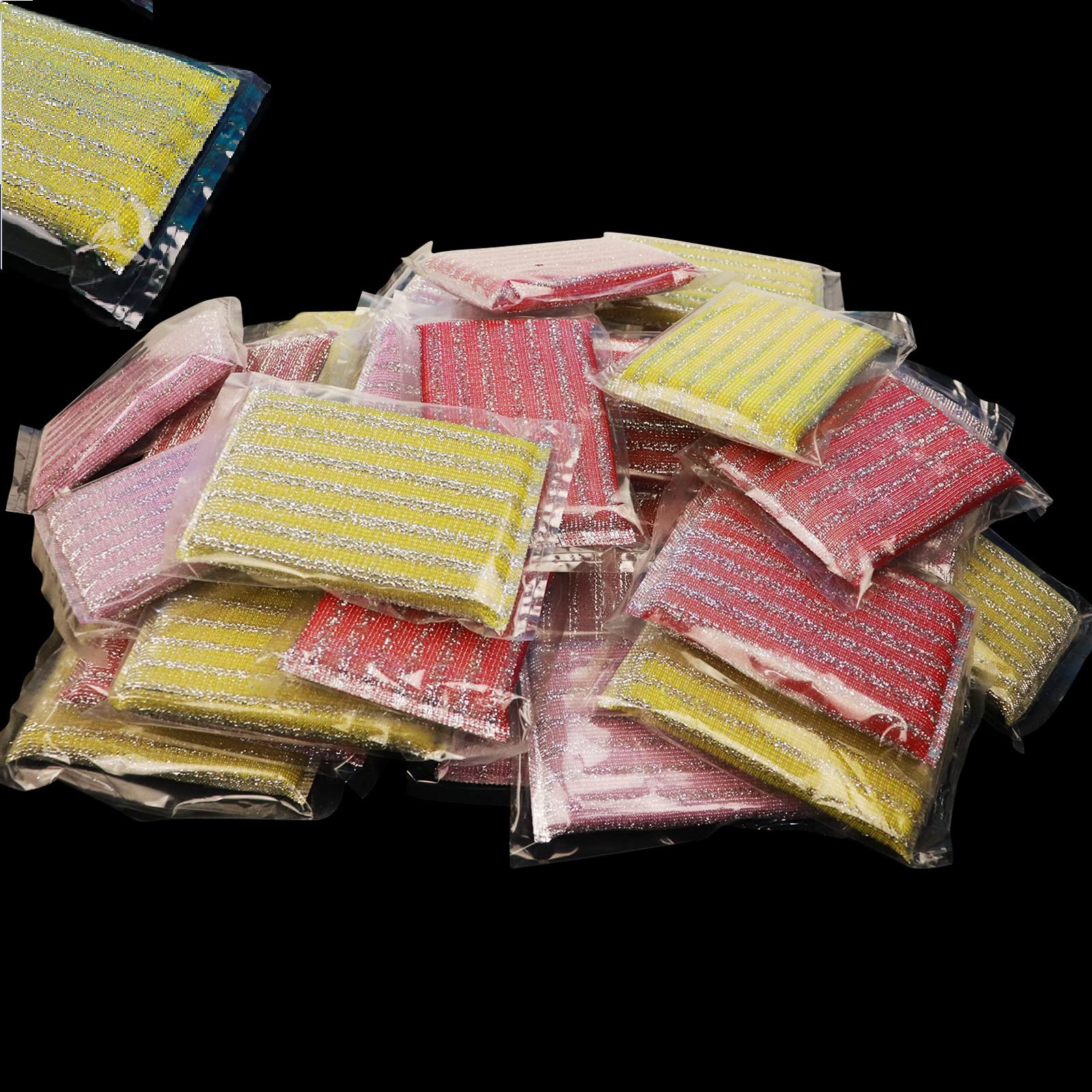 Kheoxusa Individually Wrapped Sponges, 54 Pack Sponges Individually Wrapped, Individually Wrapped Kitchen Sponges for Home Kitchen Scrub Dish Dishes