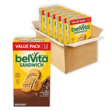 belVita Breakfast Sandwich Dark Chocolate Creme Breakfast Biscuits, Value Pack, 72 Total Packs, 6 Boxes (2 Sandwiches Per Pack)