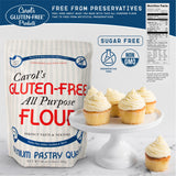 Carol's Gluten Free Flour All Purpose 1 to 1 for Bread Baking, Pizza Dough, Cookie mix, Gluten Free Snacks | a Dairy Free Mix of White Rice/Glutinous