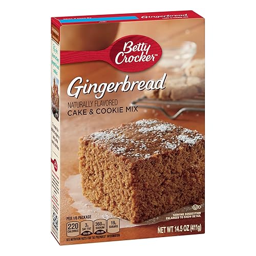 Betty Crocker Gingerbread Cake & Cookie Mix 14.5oz Box (Pack of 6)