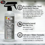 Rock Doctor Stainless Steel Cleaner and Protectant, Streak-Free Cleaning Solution for Chrome and Aluminum Appliances or Surfaces, Smudge Resistant