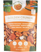 SteadyCrunch Golden Crunch Trail Mix - Non-GMO, Vegan & Gluten Free Mixed Nuts - Pistachios, Walnuts, Raisins & Dried Fruit Snacks - Healthy Snack