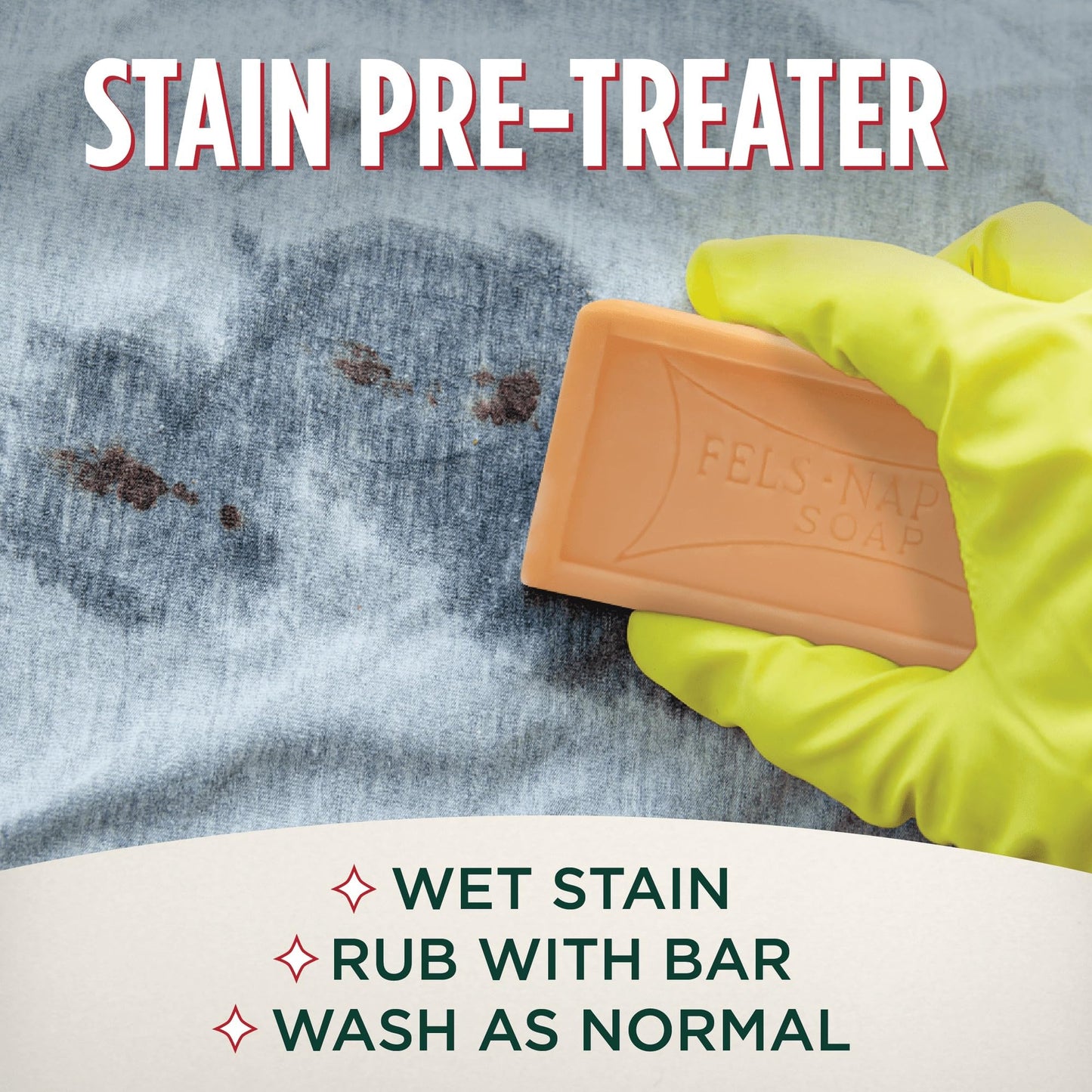 2 pack of Laundry Bar & Stain Remover & Pre-Treater, 5.0 OzFeIs-Napta