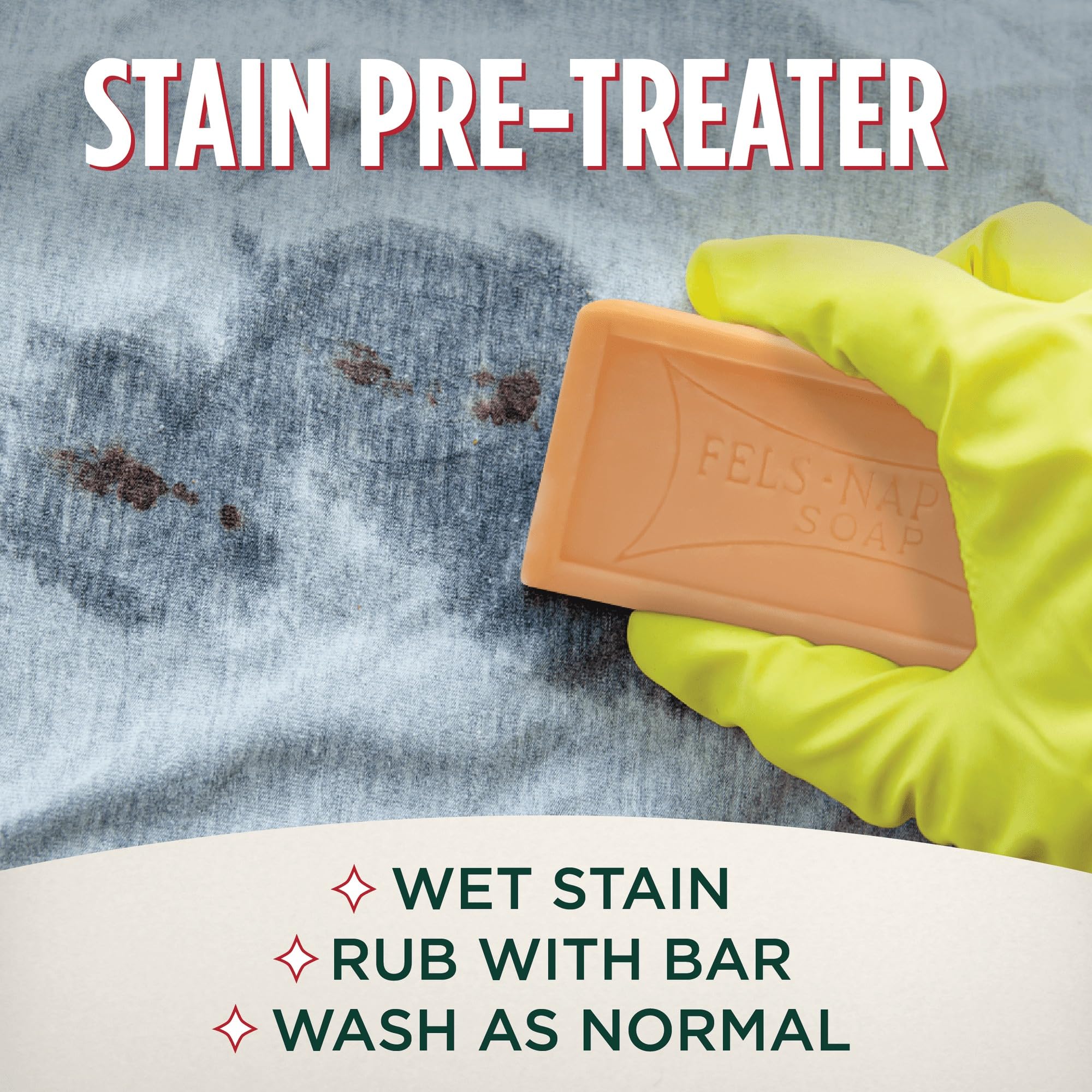 2 pack of Laundry Bar & Stain Remover & Pre-Treater, 5.0 OzFeIs-Napta