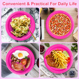 CENLBJ 10inch Hot Pink Paper Plates 400GSM,Disposable Party Dinner Plates,100PCS for Birthday,Girls Day,Baptism,Holiday Celebrations