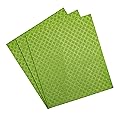 Biosmart Reusable Multi-Purpose Cloths: Paper Towel Alternative, Absorbent, Quick Drying, Lint-Free, 3 Count, Green, Cotton/50%, Viscose/50%